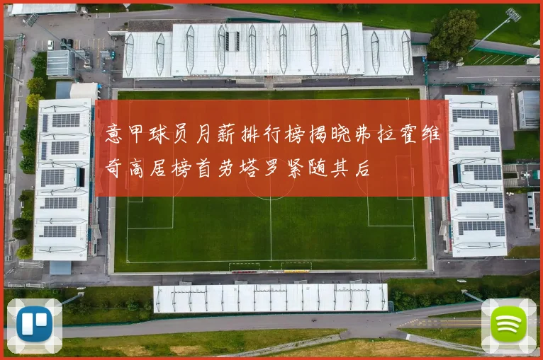 意甲球员月薪排行榜揭晓弗拉霍维奇高居榜首劳塔罗紧随其后